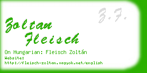 zoltan fleisch business card